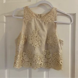 Anthropologie Donna Morgan Embellished Tank Top